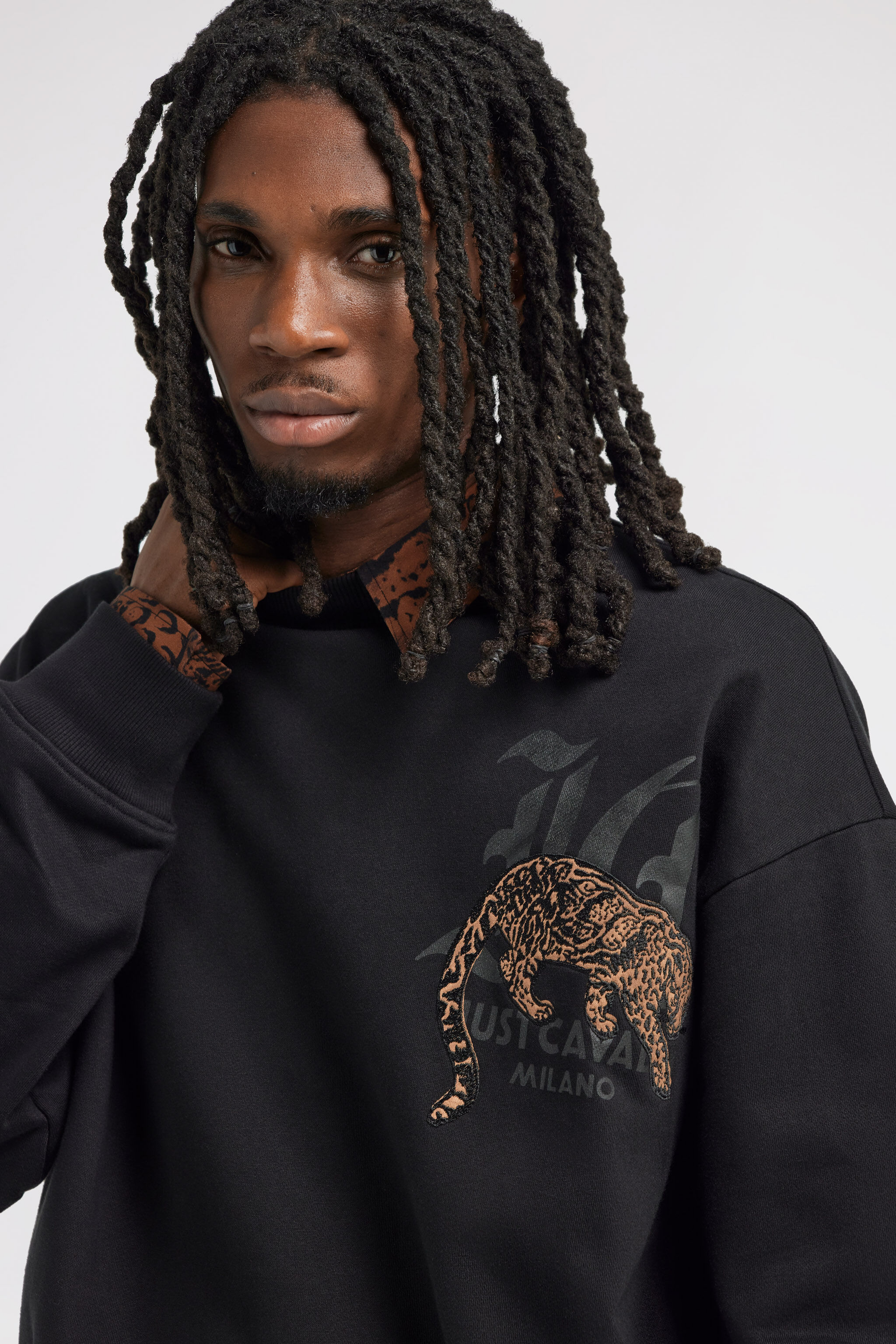 JC Just Cavalli Sweatshirt Noir TFT047-TF064