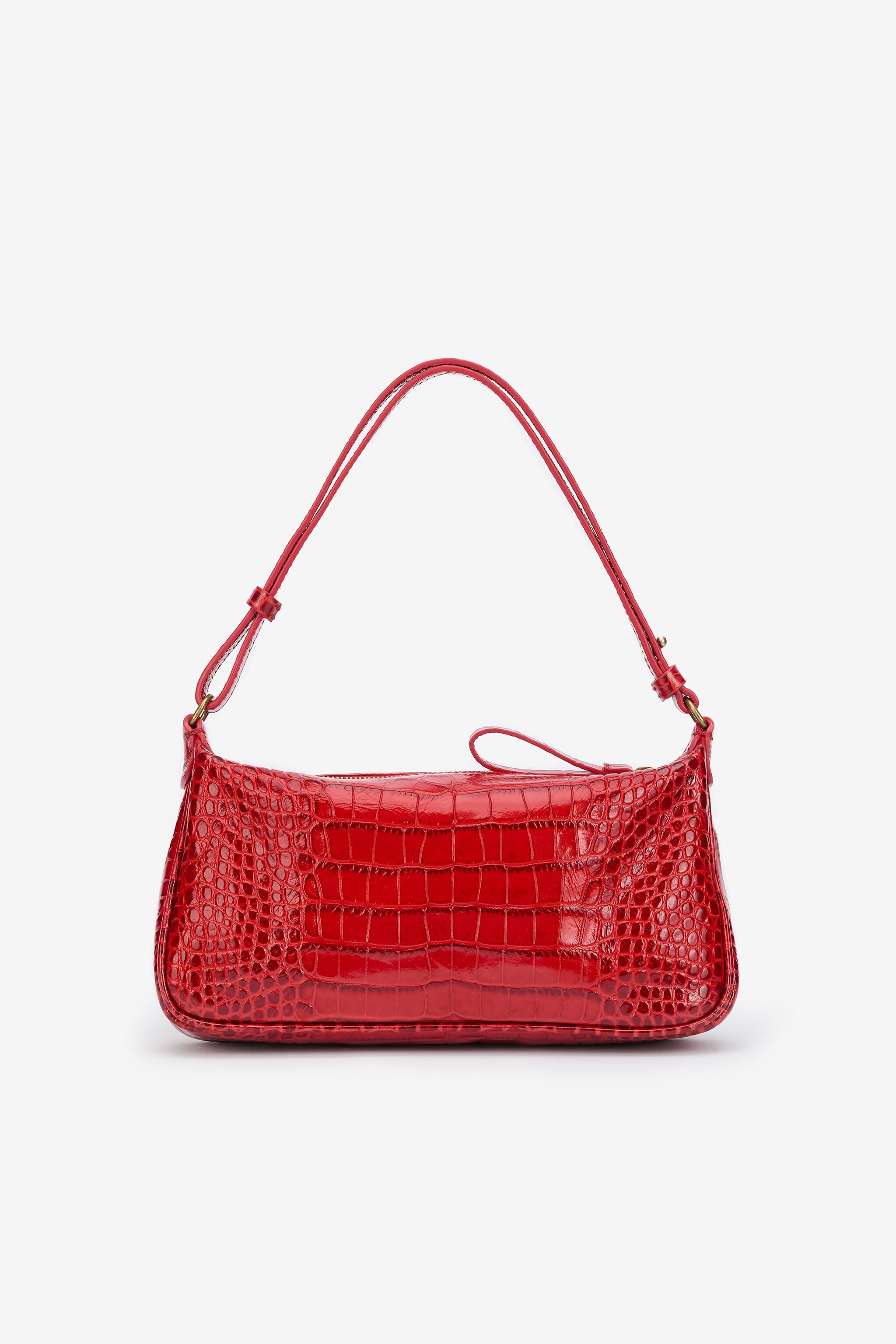 RC Bolso De Hombro Rojo Efecto Cocodrilo Con Mirror Snake MARLBORO RED QOB00B-PZO32