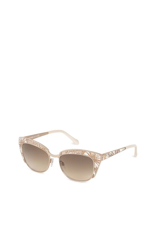 RC Python-Print Cat-Eye Sunglasses SHINY ROSE GOLD / BR BWLMAQ-IMAAE