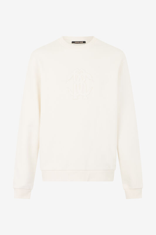 RC Sweat-shirt Blanc Avec Monogram RC RC Sweat-shirt Blanc Avec Monogram RC IVORY SOT66D-CF008