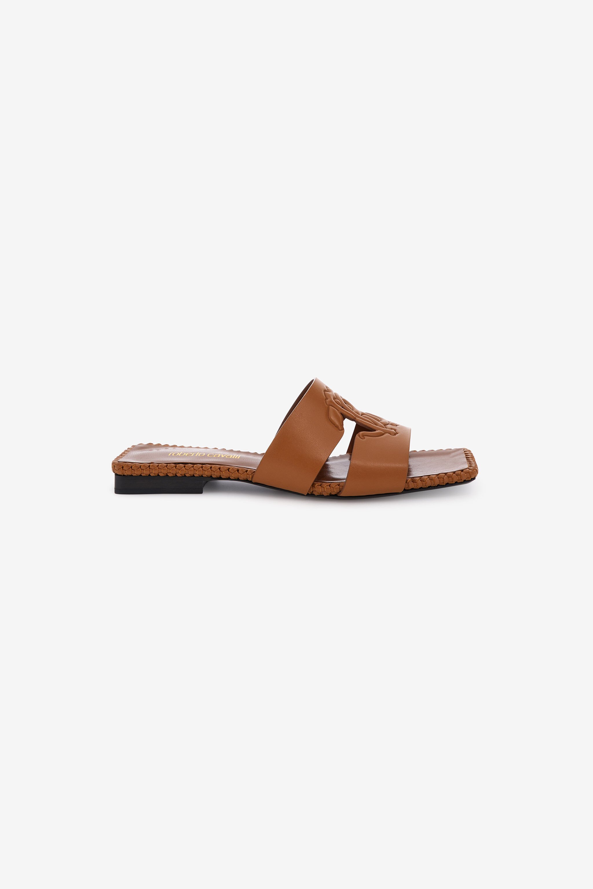 RC Flat sandals with RC logo Marrón SKS018-PZ172