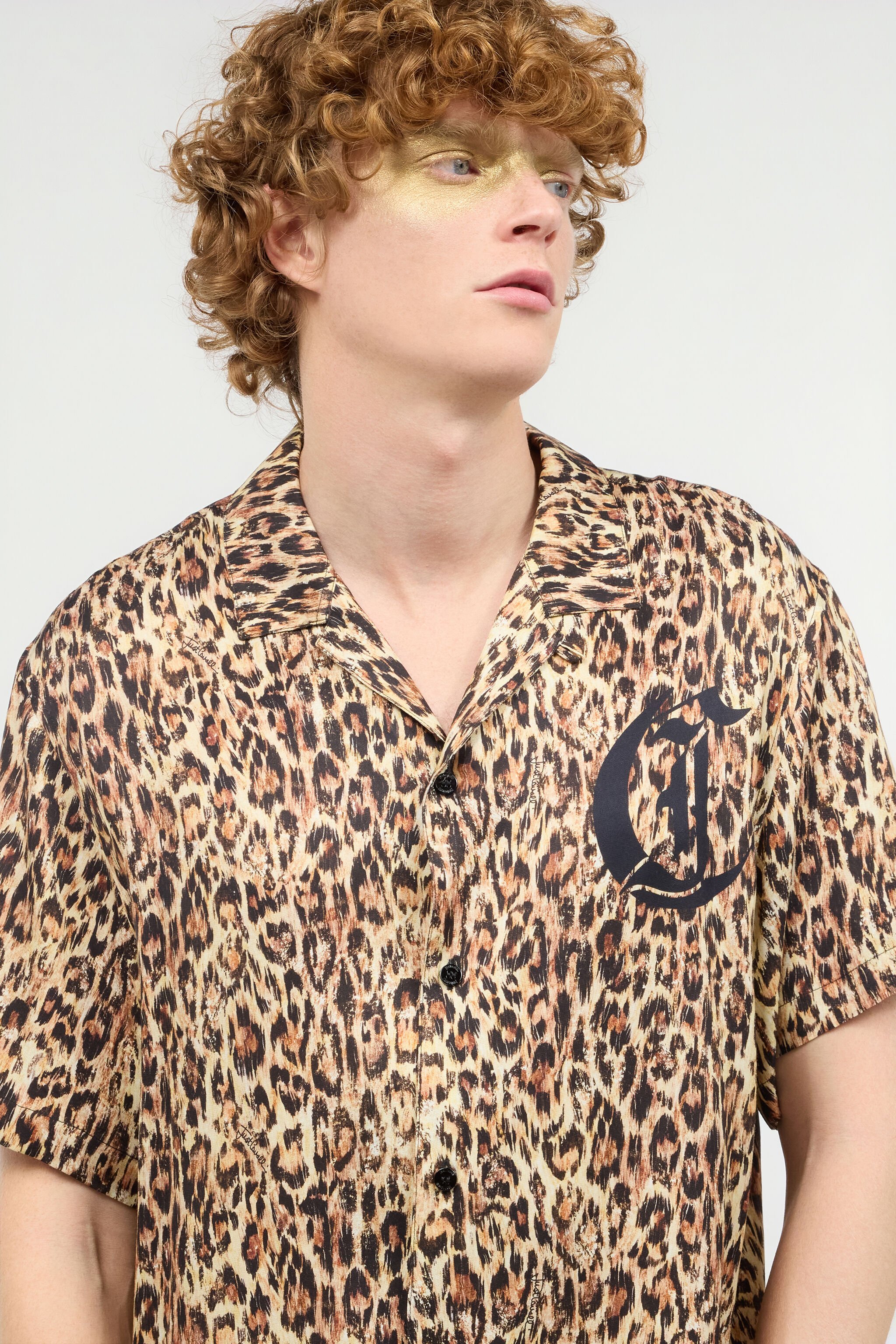 JC Hemd Jaguar Skin Mit Monogramm JC Hellbraun UFM011-UF106