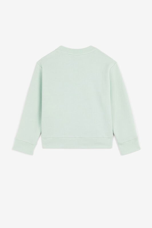 JU Logo-print cotton sweatshirt Light green QJT938-CF050