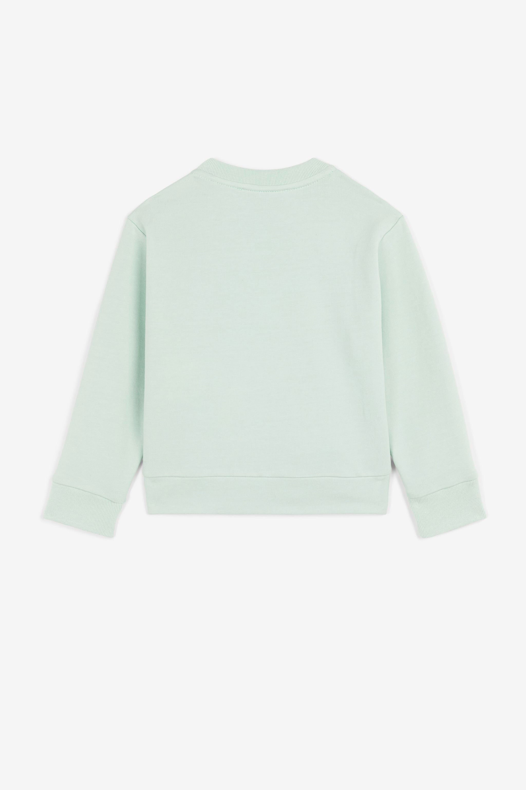 JU Logo-print cotton sweatshirt Light green QJT938-CF050