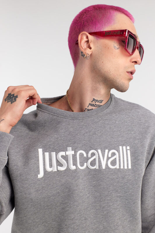 JC Just Cavalli Logo Sweatshirt Gris RRT971-RR233