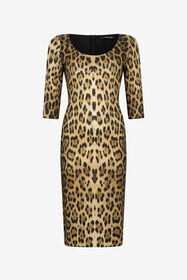 ${brand} Leopard Print Midi Dress ${colorDescription} ${masterID}