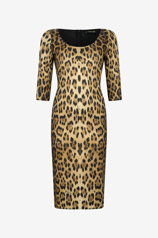 RC Leopard Print Midi Dress JAGUAR QOT10A-5SG34