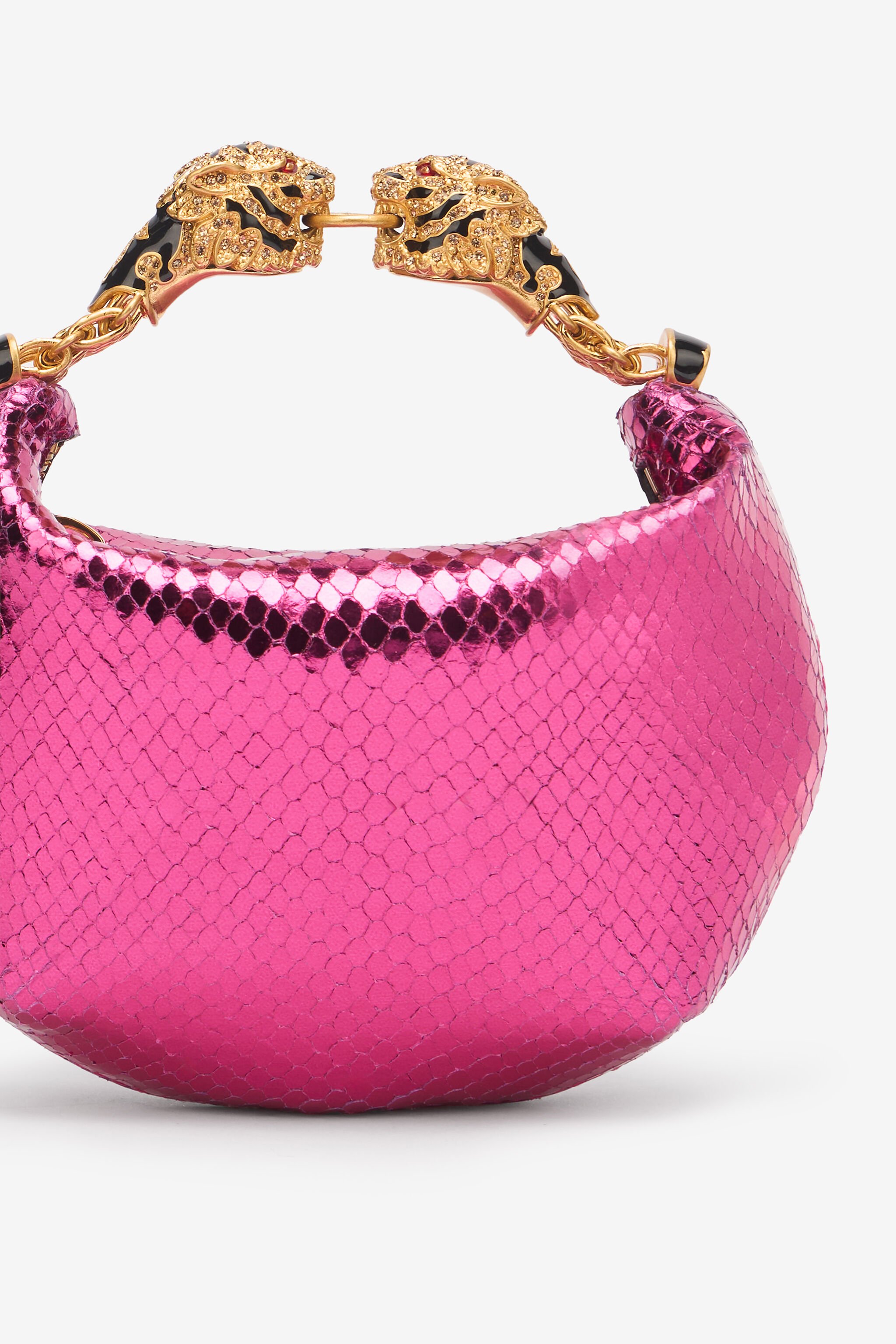 RC Mini Hobo Roar Bag With Snake Print Fuchsia UKB013-PZ579