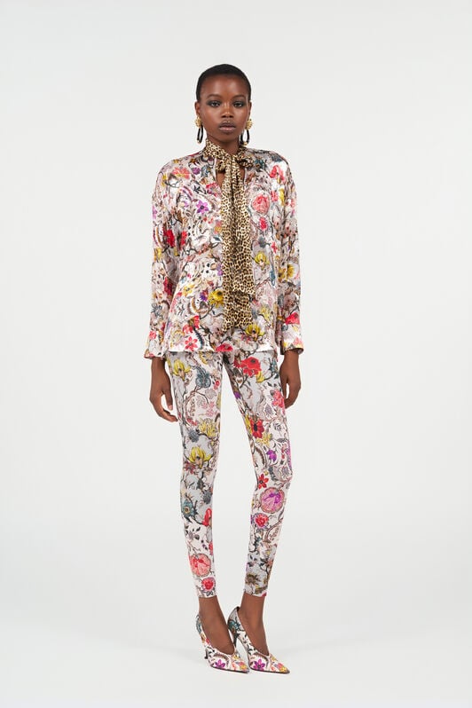 RC Florentine Flowers Print Leggings BEIGE WQT23A-LNR29