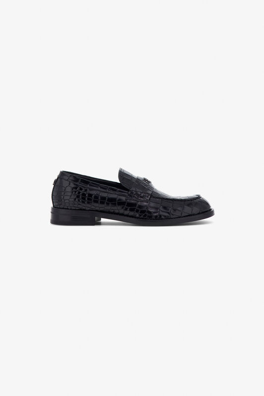 RC Crocodile-effect loafers Black TRS021-PZA91