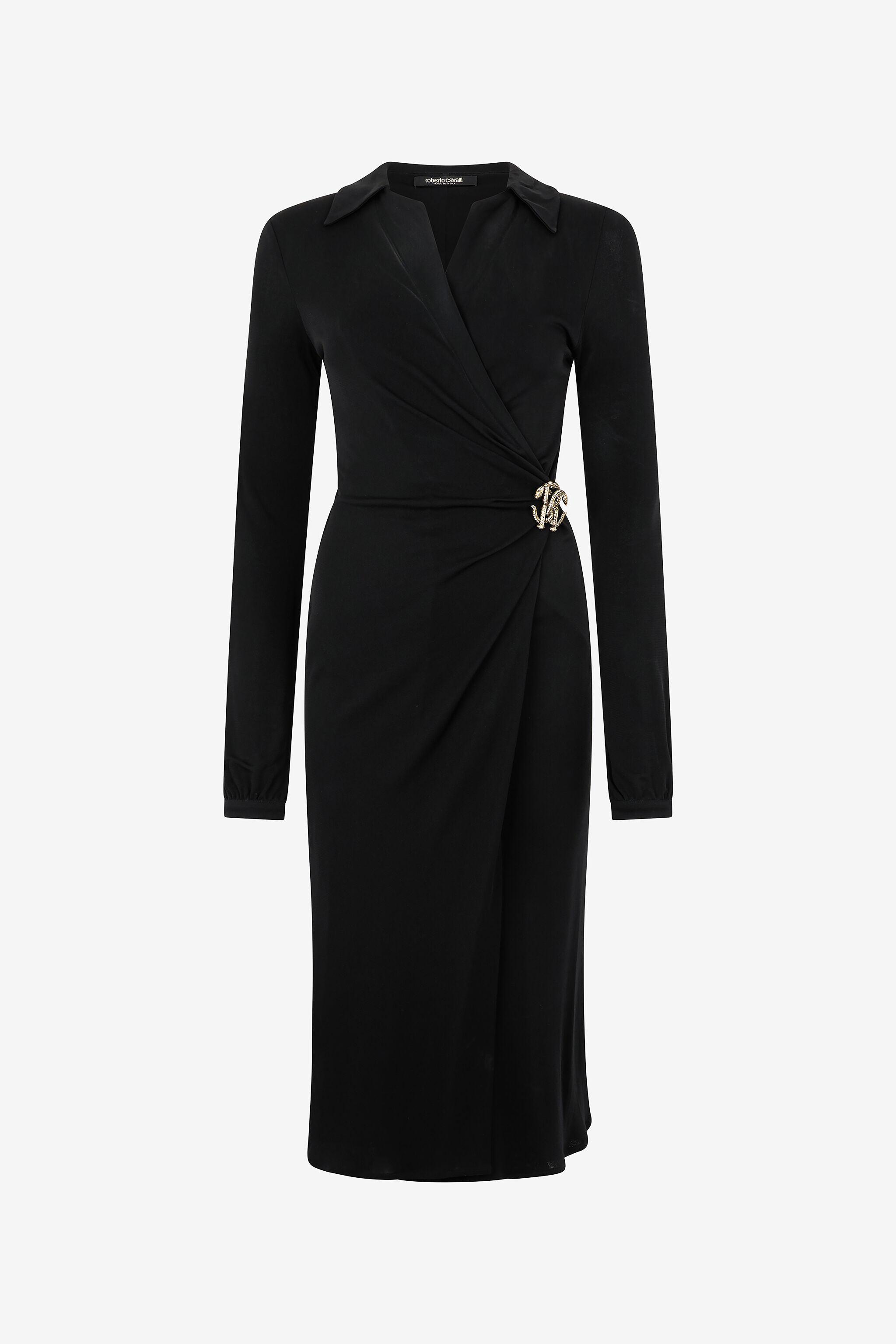 RC Midi Dress with Mirror Snake Monogram Black VQT108-JE034