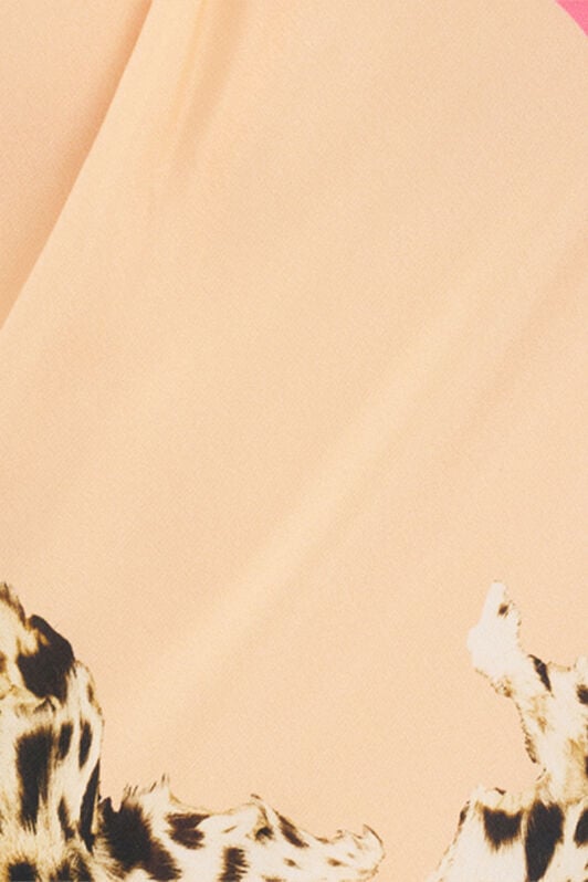 RC Cavalli Pop Print Silk Midi Dress LIGHT GREEN WQW027-SQR33