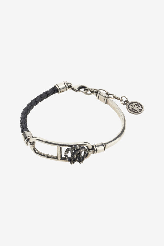 RC Leather bracelet with Monogram RC Negro SRG011-AM007