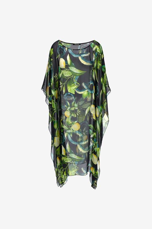 RC Lemon print kaftan Negro SYW052-CTI89