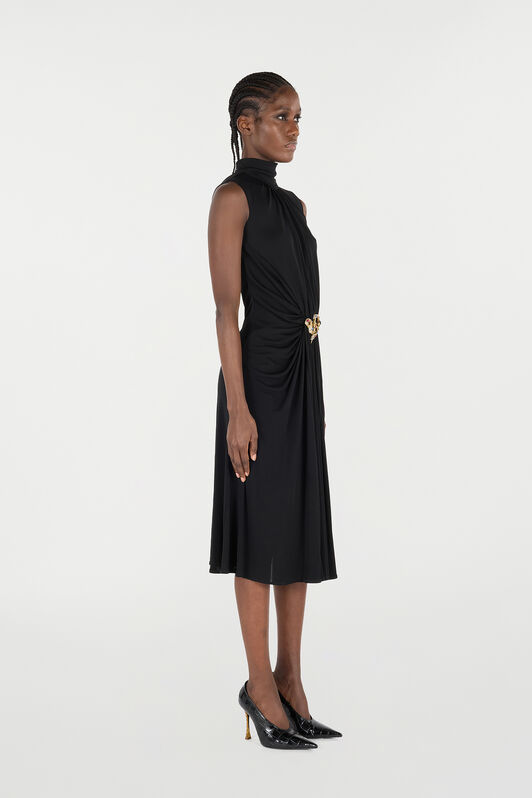 RC Midi Dress with Draping RC Midi Dress with Draping Negro VKT111-JE034