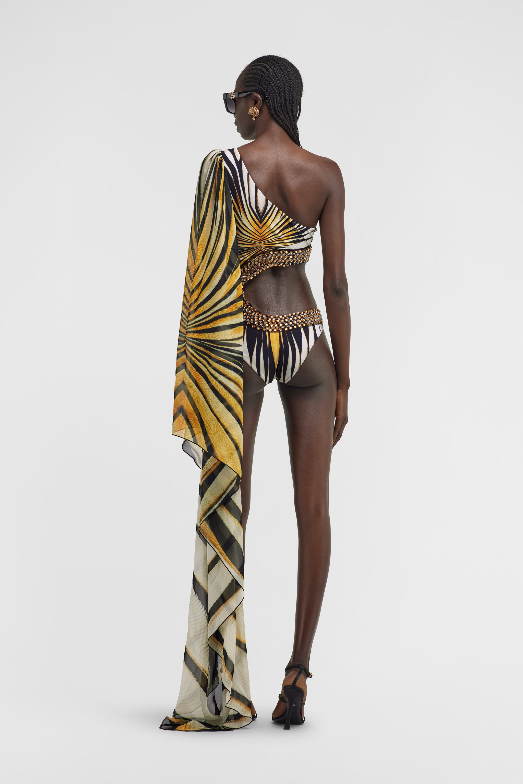 RC Ray of Gold Print Swimsuit Gold TKW005-HVM33