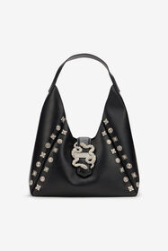 JC Sac d'Épaule Noir avec Fermoir Serpent BLACK WFB030-WF360