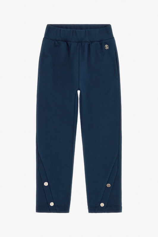 JU Cotton Sweatpants With RC Monogram Blue TJT22H-CF050