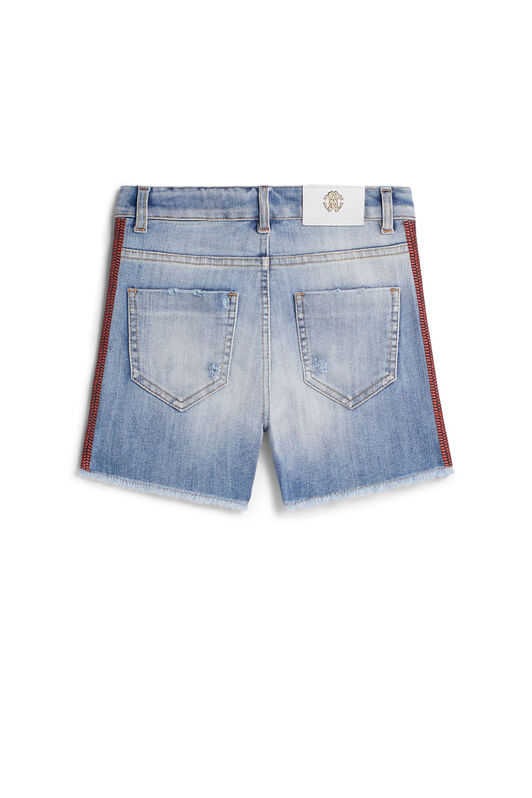 JU Blue side stripe denim shorts LIGHT BLUE IJJ200-DS029