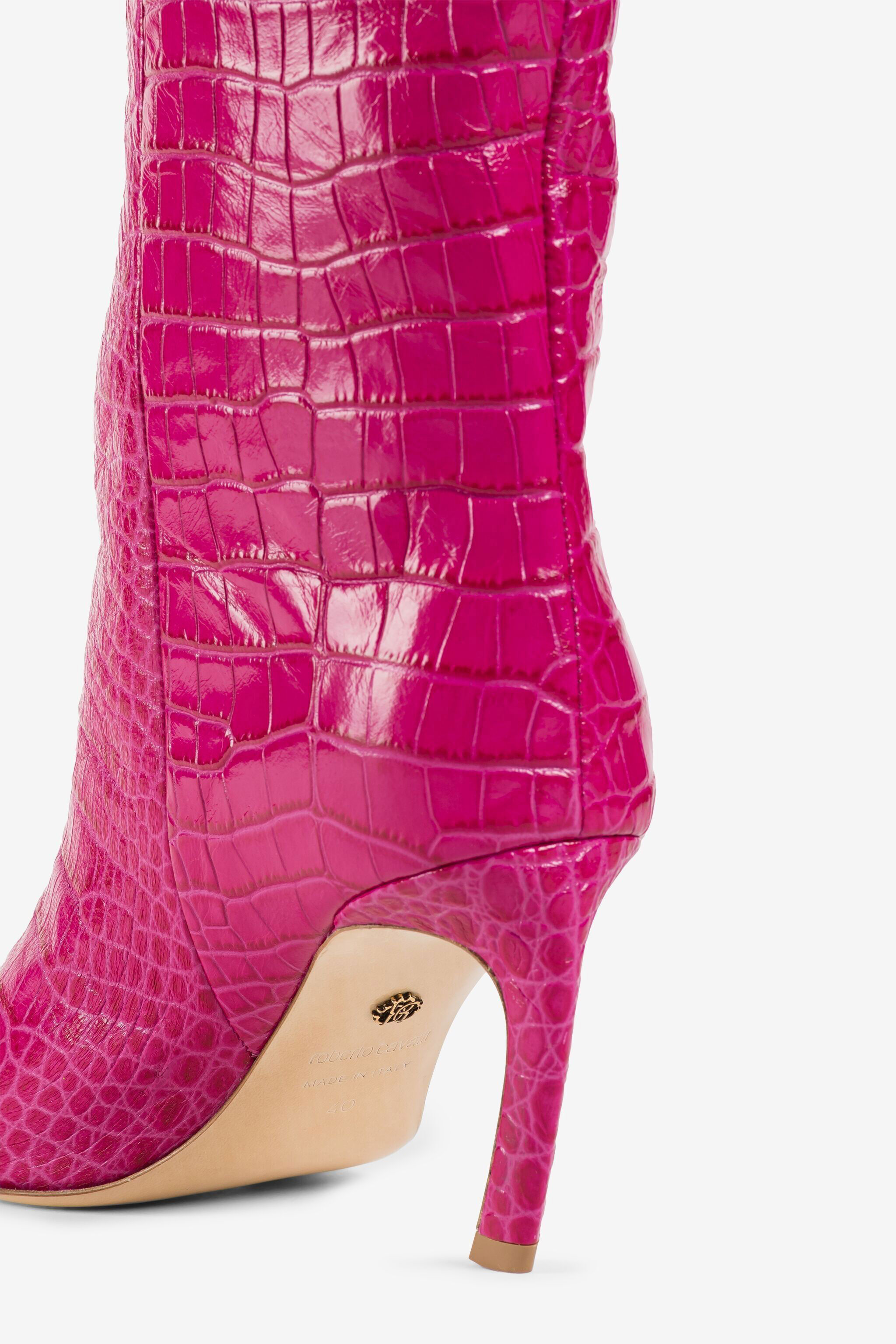 RC Bottes effet croco gaufré FUXIA/ROSSO QKS005-PZ055