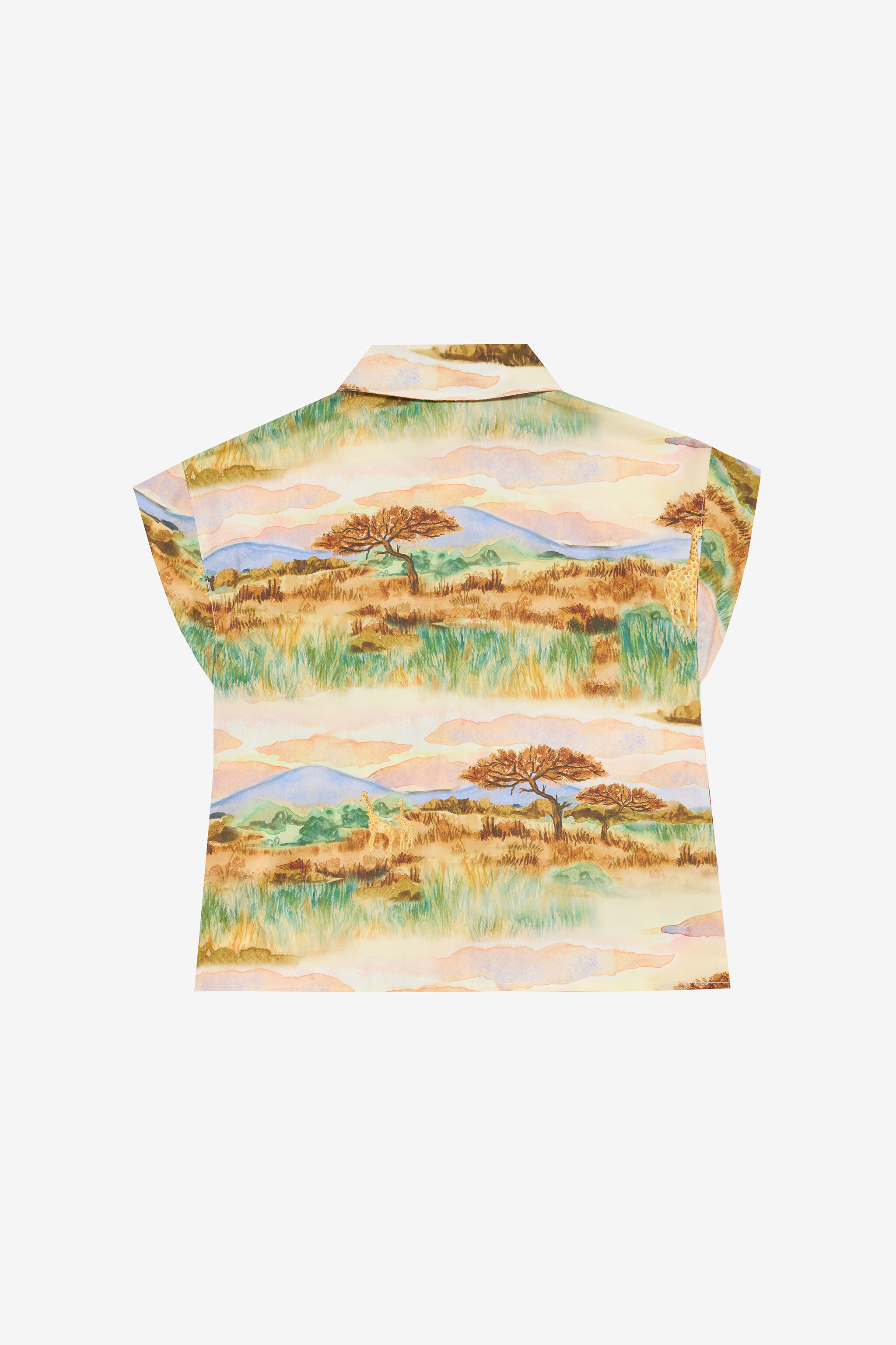 JU Hemd Mit Print Safari Hellbraun UJT72A-7MO40
