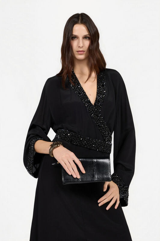 RC Pochette Roar In Pelle Nera Nero SKB015-PA001