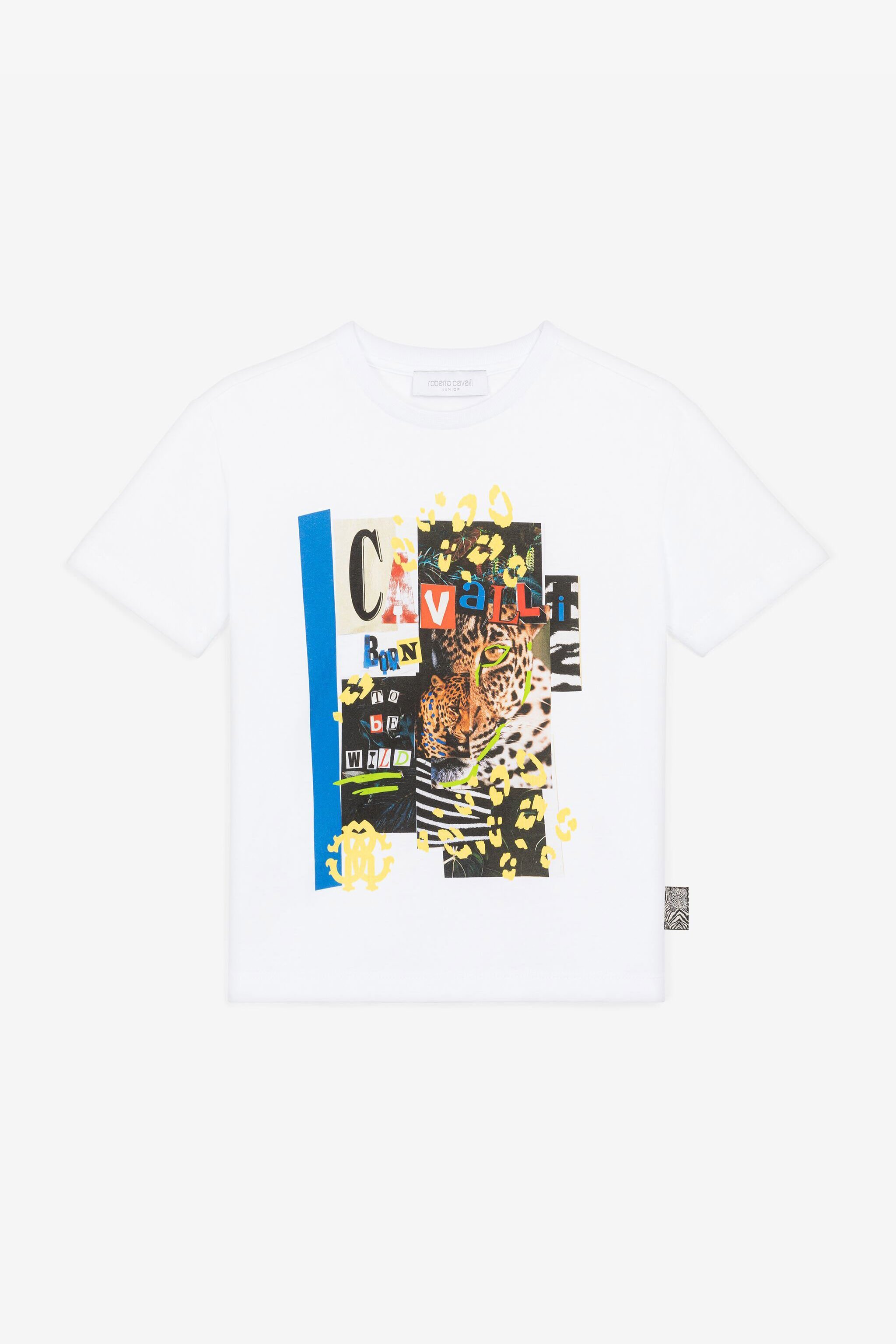 JU Jaguar-Print Cotton T-Shirt White RJT625-JD001