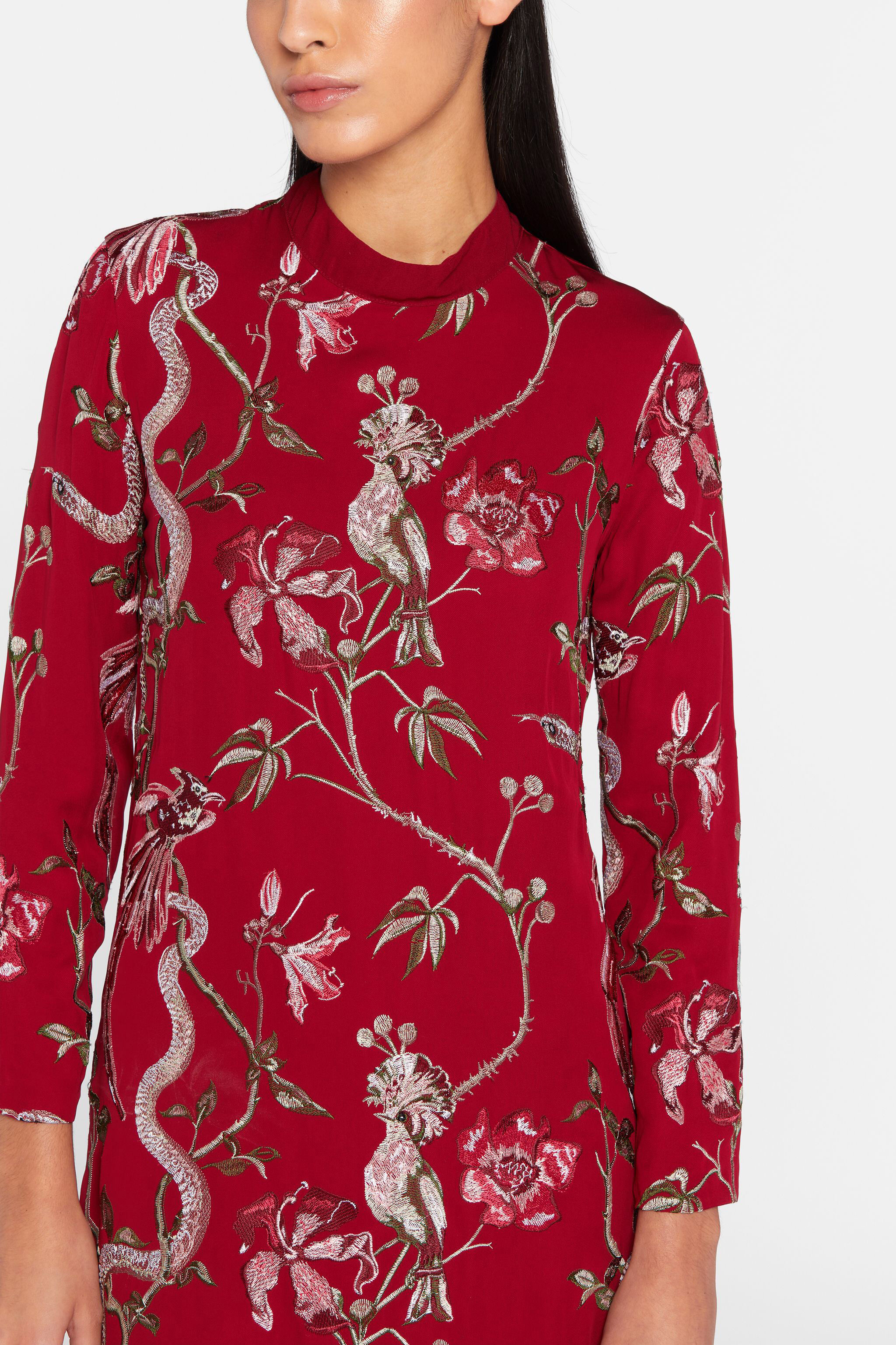 JC Abito con ricamo floreale e animalier Just Cavalli 256-256 HQLSBI-ISETX