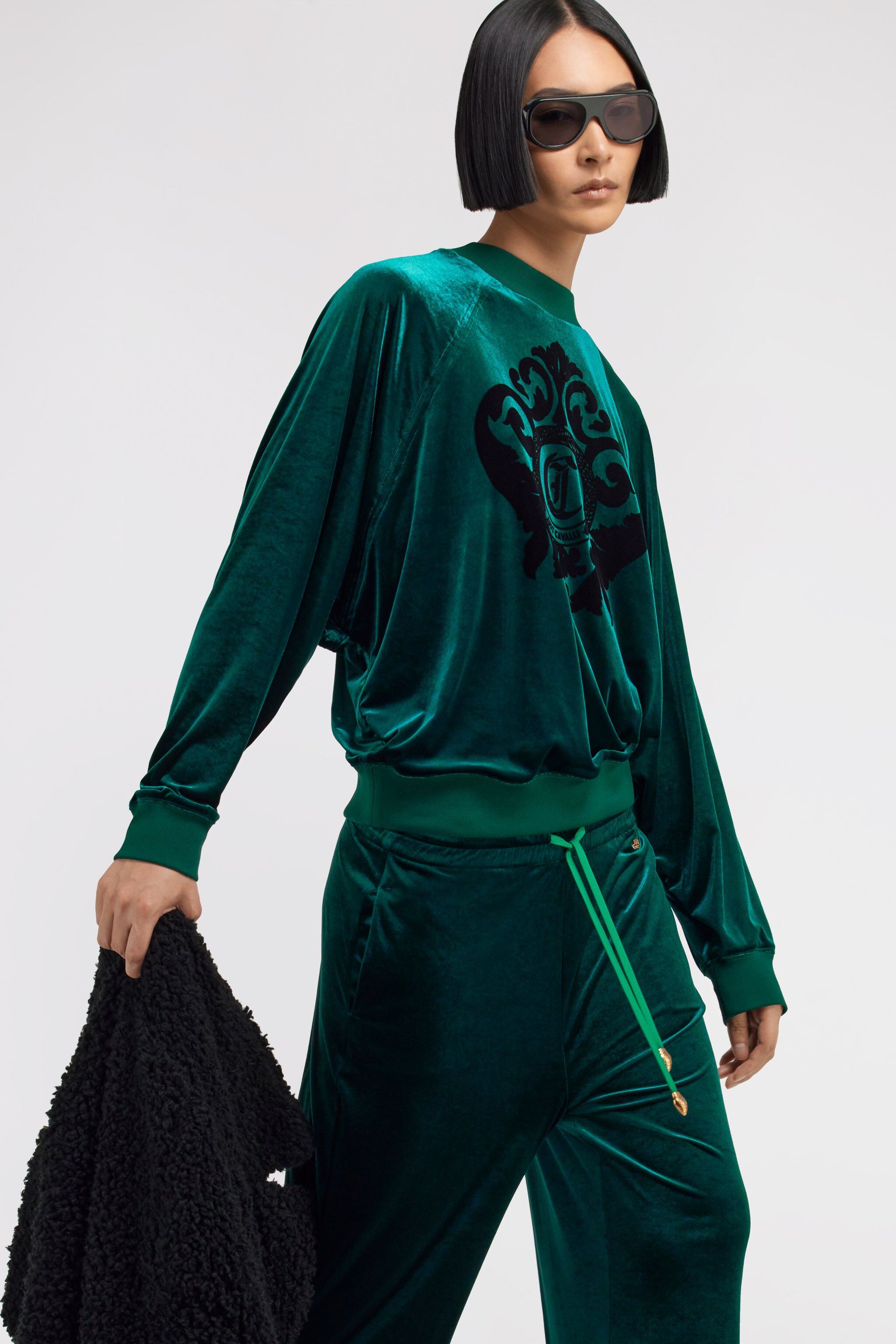 JC Felpa Just Cavalli Verde scuro TFS016-TF182