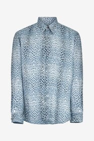 ${brand} Silk Shirt with Baby Jaguar Print ${colorDescription} ${masterID}