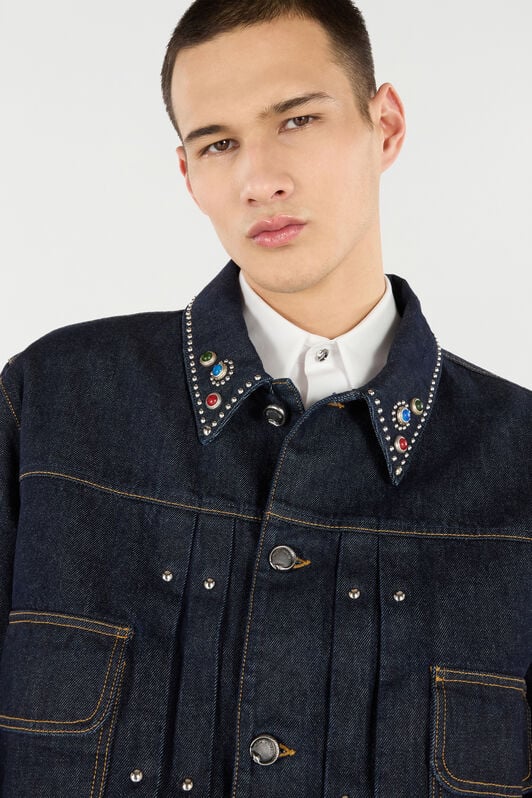 RC Denim Jacket with Studs and Stones RC Denim Jacket with Studs and Stones Dark blue VRJ476-VT025