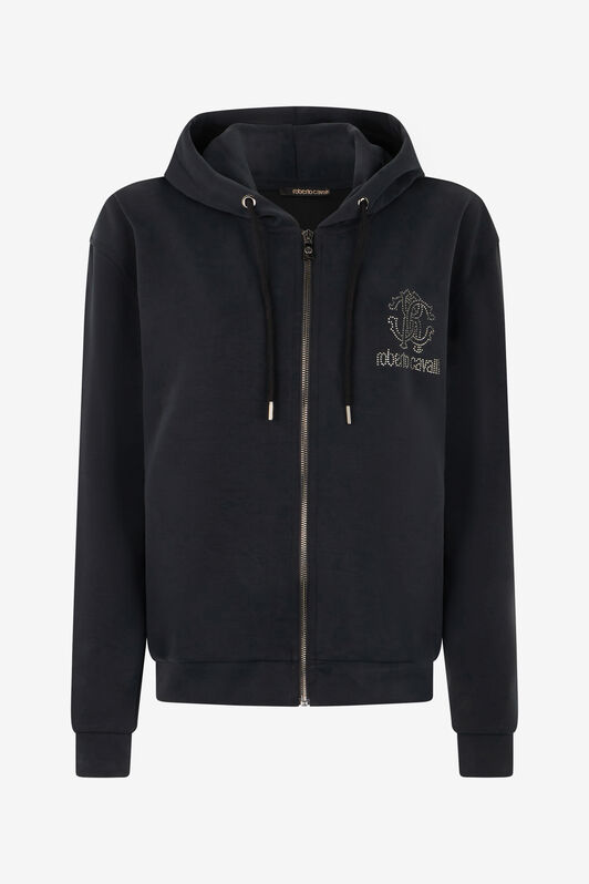 RC Hoodie With Zipper And Logo BLACK POT69C-CF054