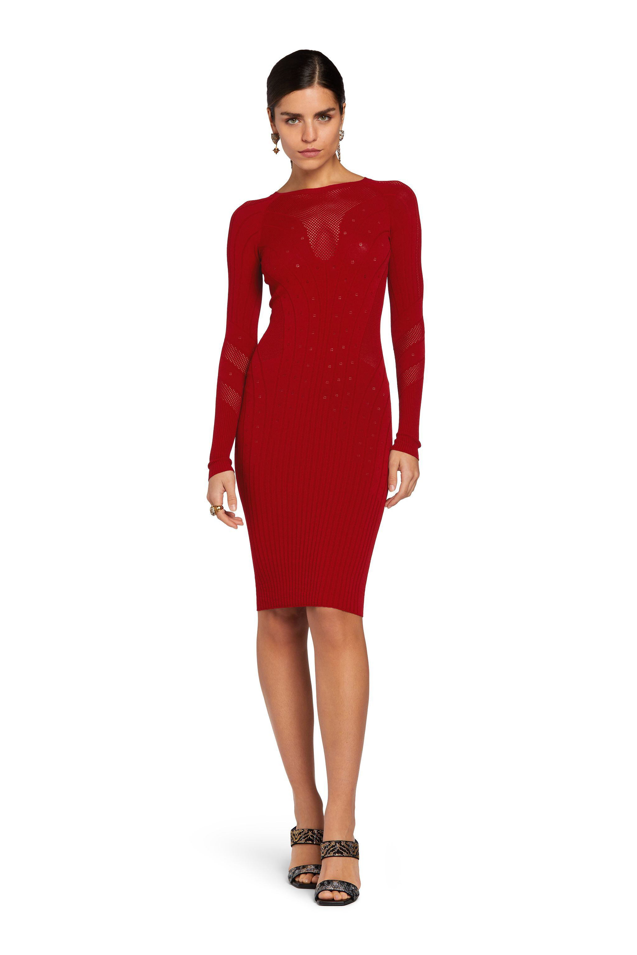 RC Robe en maille ajourée Rouge MQM180-MI001