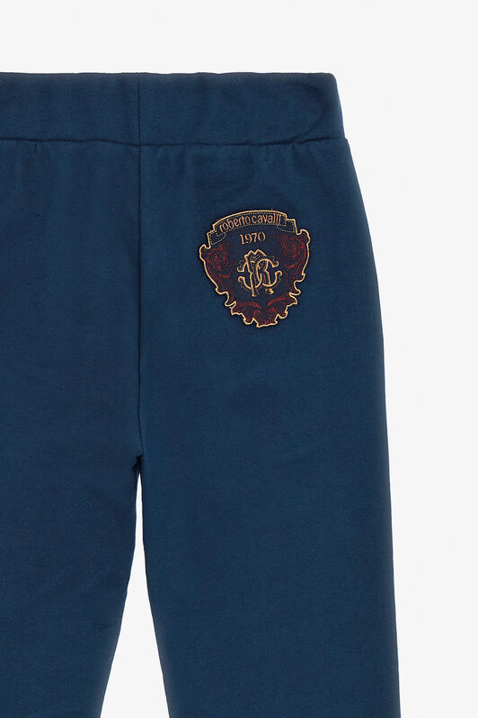 JU Cotton Sweatpants With RC Crest Blue TJT20G-CF050
