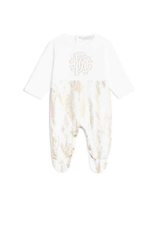 JU White RC monogram romper set MILKYWHITE/BABY PINK JJT80F-JV025