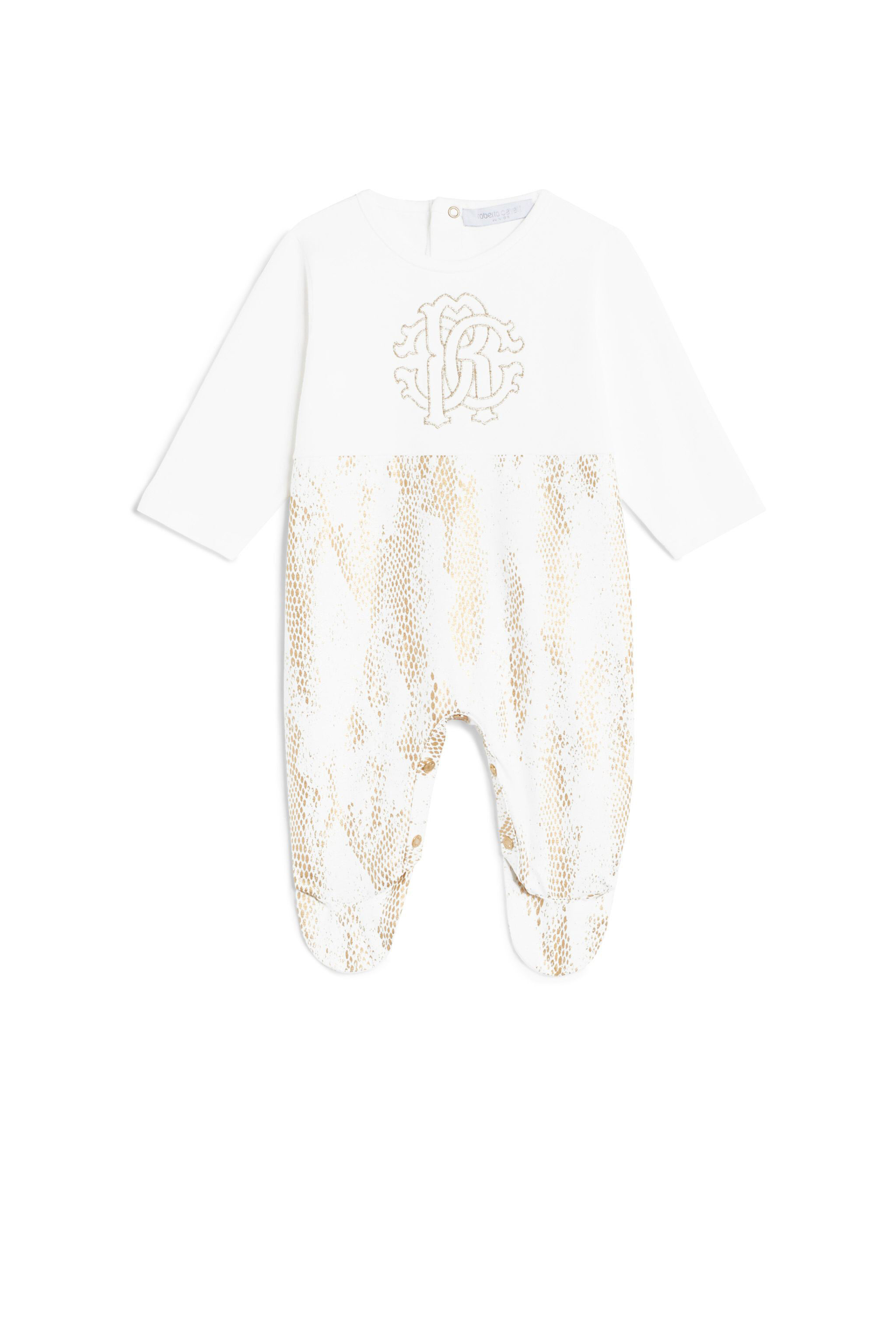 JU White RC monogram romper set MILKYWHITE/BABY PINK JJT80F-JV025