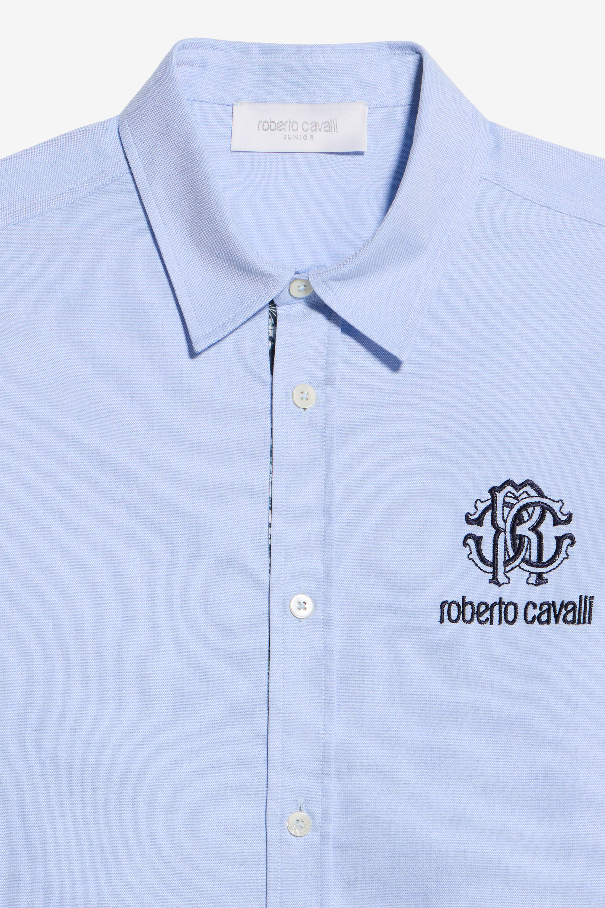 JU Hellblaue Baumwollhemd LIGHT BLUE WJT70G-FN053