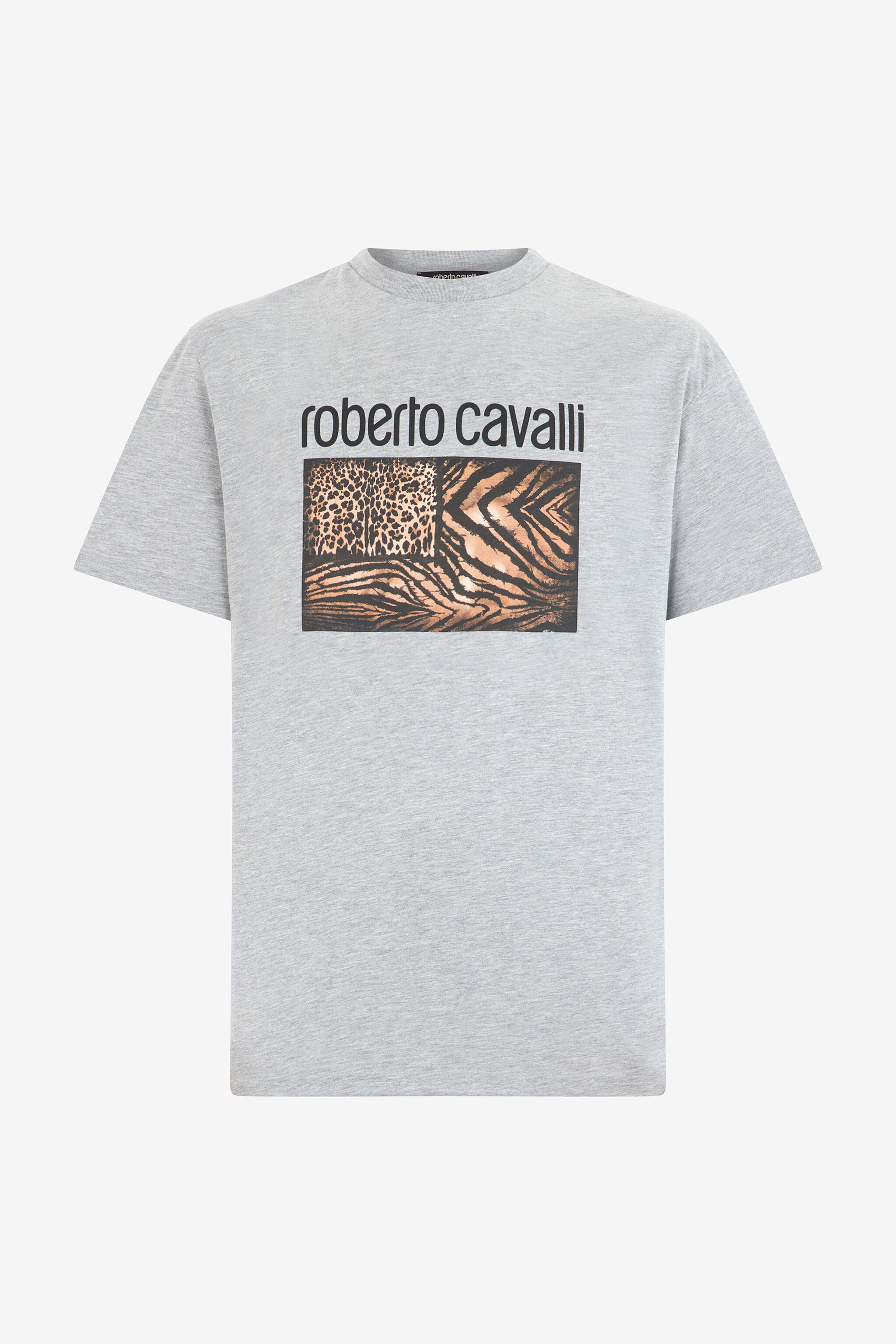 RC T-Shirt Avec Imprimé Animalier Et Logo Gris OOT60G-JD060