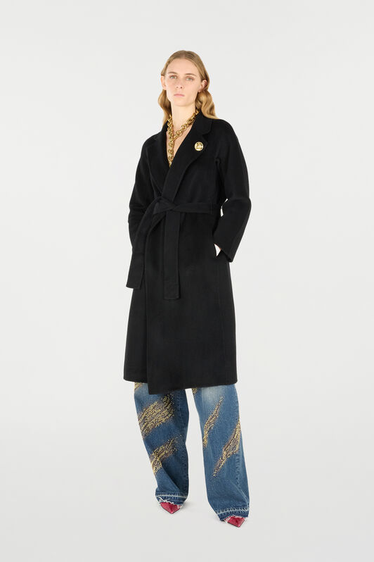 RC Cashmere-Blend Coat Black OOT50A-WH016