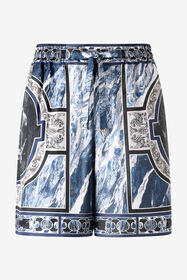${brand} Shorts Con Stampa Marble E Decorazioni ${colorDescription} ${masterID}