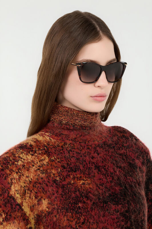 RC Sunglasses with acetate front combined with metal temples RC Sunglasses with acetate front combined with metal temples SHINY DARK HAVANA VALD04-ID241