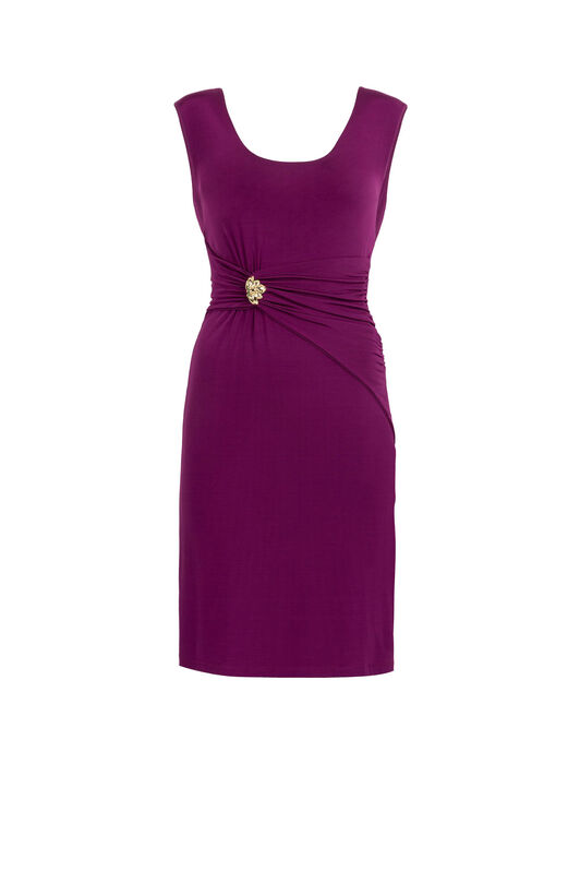 RC Ruched Dress Purple FST101-JT003
