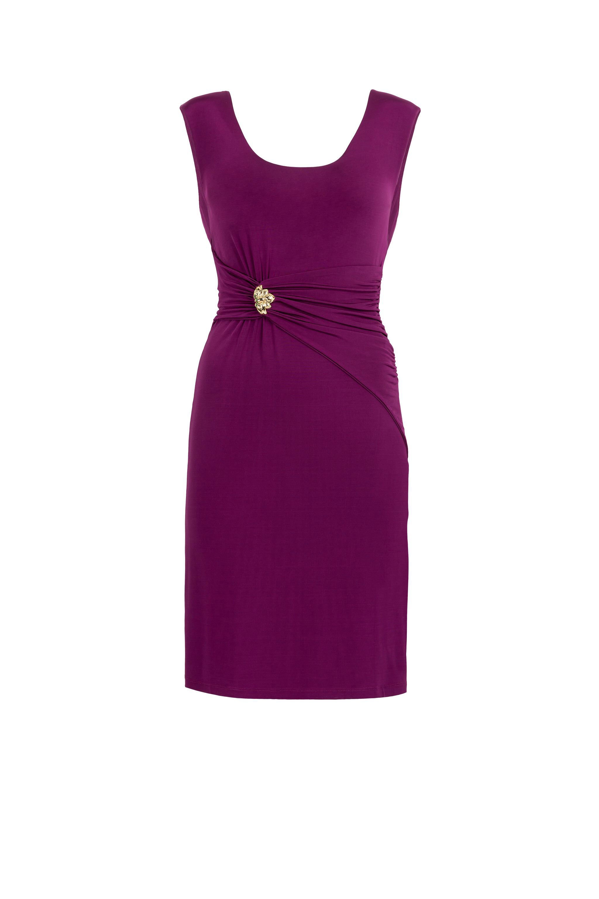 RC Ruched Dress Purple FST101-JT003