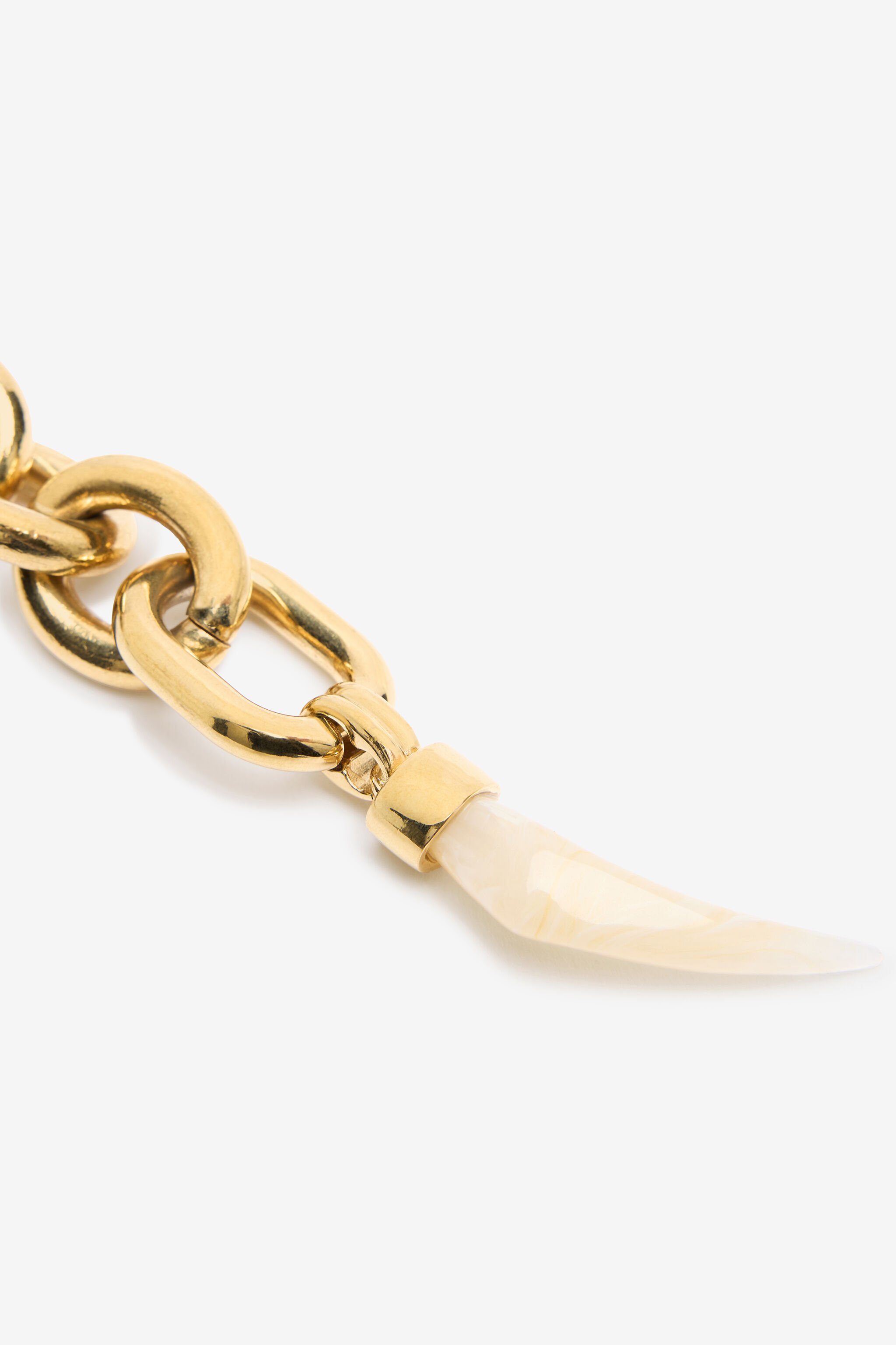 RC Necklace With Fang Charm Gold UKG002-AM015