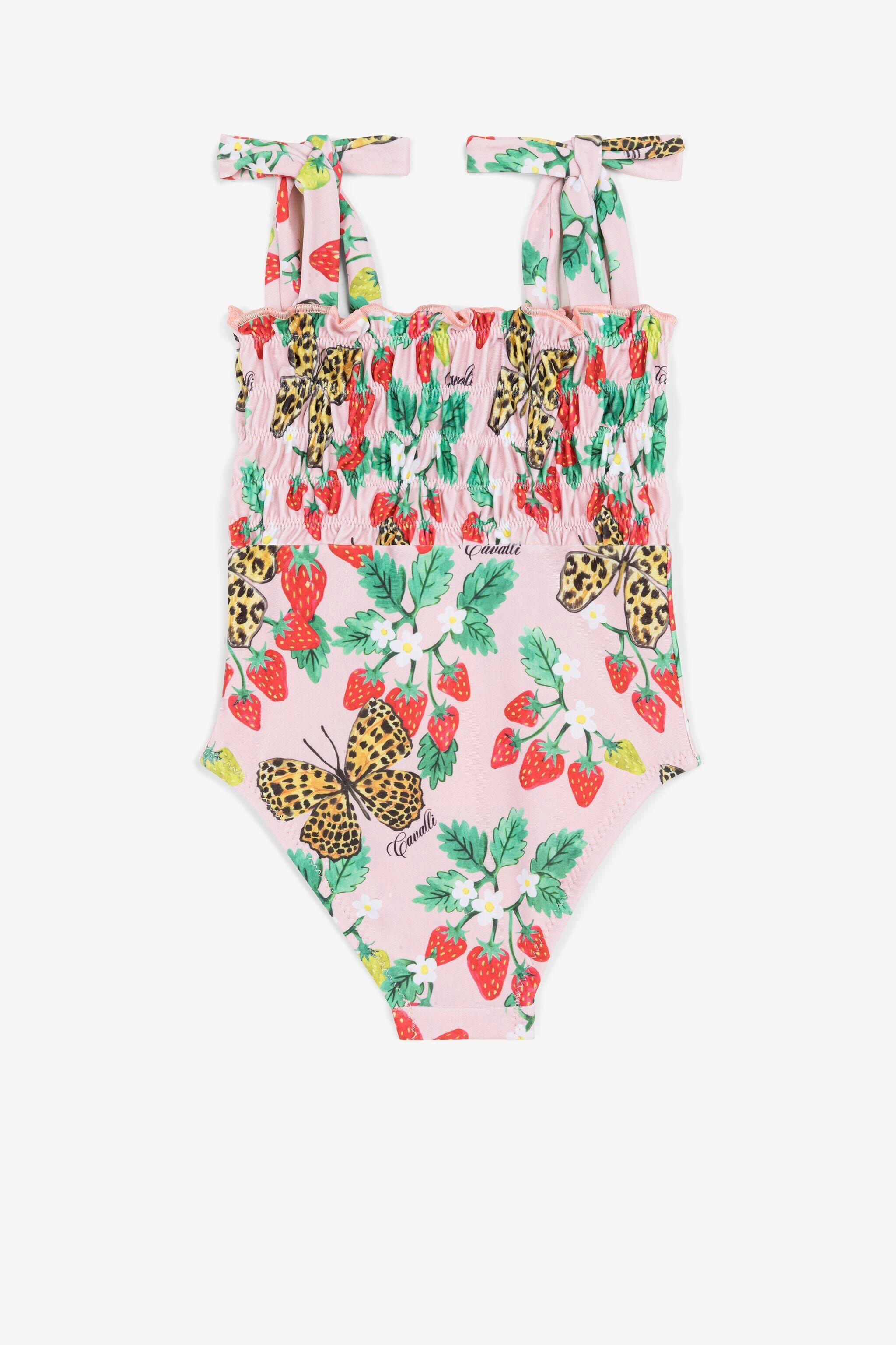 JU Traje de baño con estampados Strawberry y Butterfly Rosa QJW006-HVF64