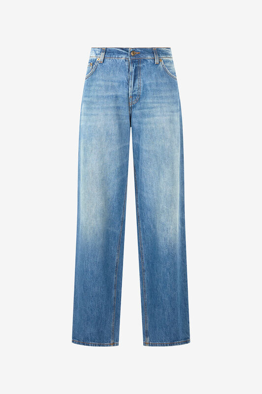 RC Loose Fit Jeans with Mirror Snake Monogram RC Loose Fit Jeans with Mirror Snake Monogram Light blue VKJ207-VT001