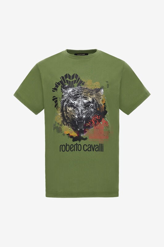 RC T-shirt with Jaguar logo and print RC T-shirt with Jaguar logo and print Green NOT60A-JD060