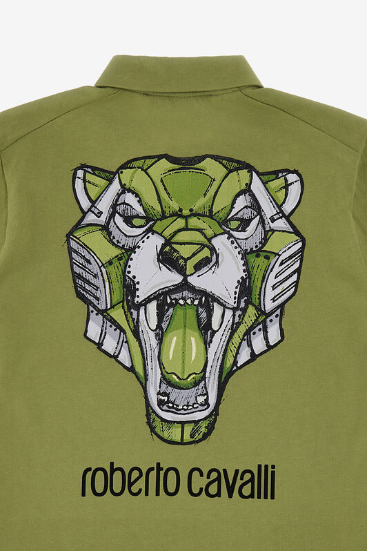 JU Logo polo t-shirt Green SJT634-JD001
