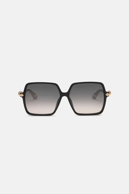 RC Sunglasses with femenine squared front shape. SHINY BLACK VALD02-ID238