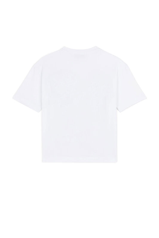 JU Abstract Record-Print T-Shirt WHITE/BLACK MJT685-JV025